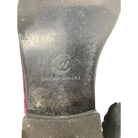 Cesar Walks men red velvet slip on loafers size 9 - Picture 9 of 10